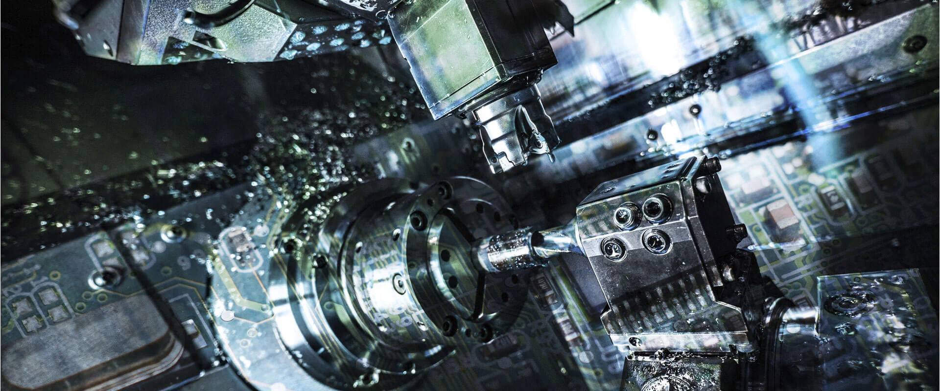 Metall Bildbeschreibung / description: Detailaufnahme eines Metallbohrkopfes in einem Werk.