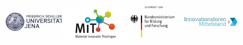 Logos der Partner Bildbeschreibung / description: Logos der FSU Jena, des MiT, des Bundesministerium für Bildung und Forschung und der Innovationsforen Mittelstand